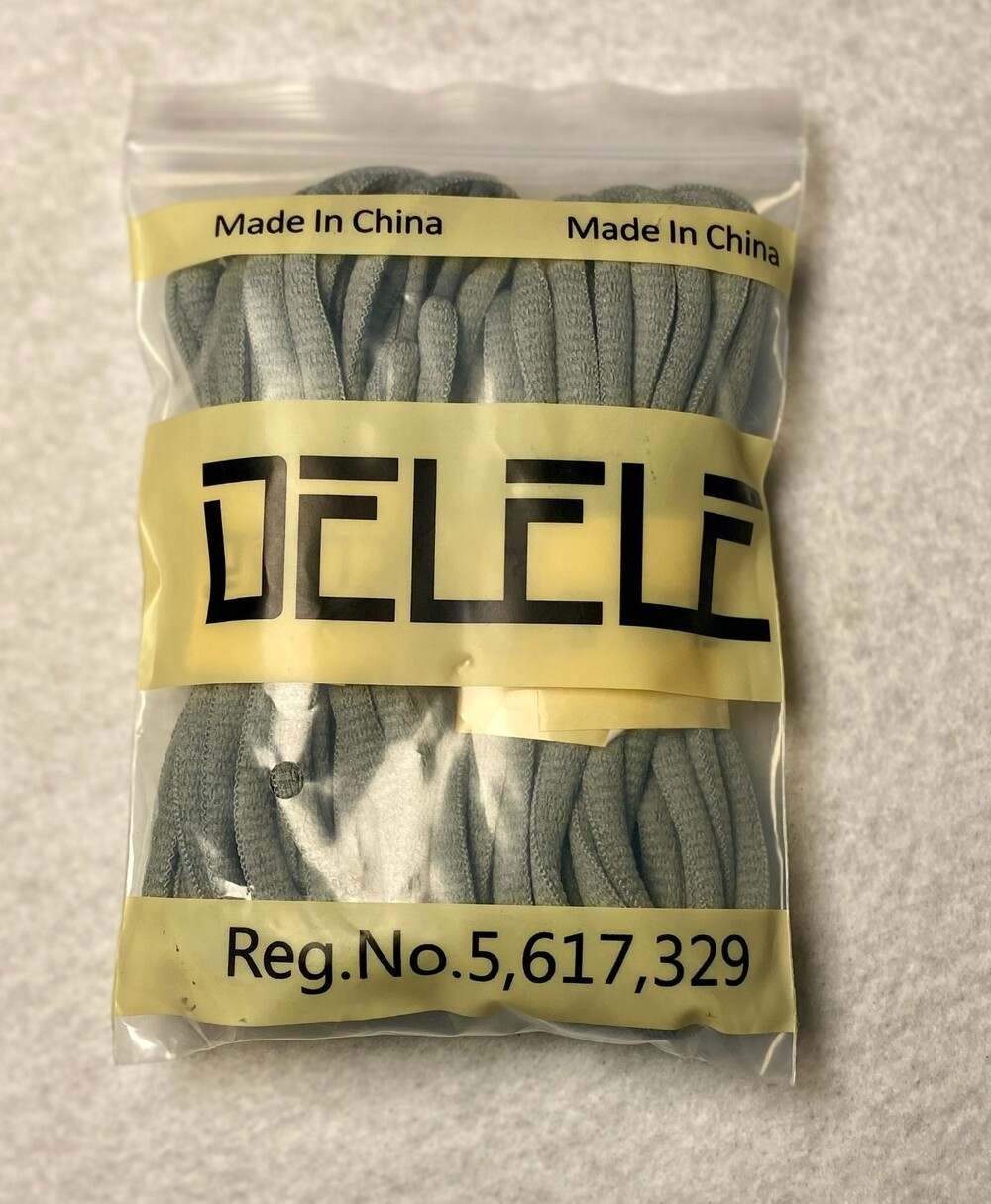 Delele 2 pair Oval Shoelaces Gray 75in Athletic Sneaker Shoe Laces NEW